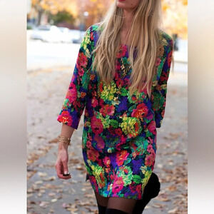 HD in Paris Tropicalist Floral Shift Dress - Size XS